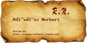 Révész Norbert névjegykártya