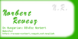 norbert revesz business card